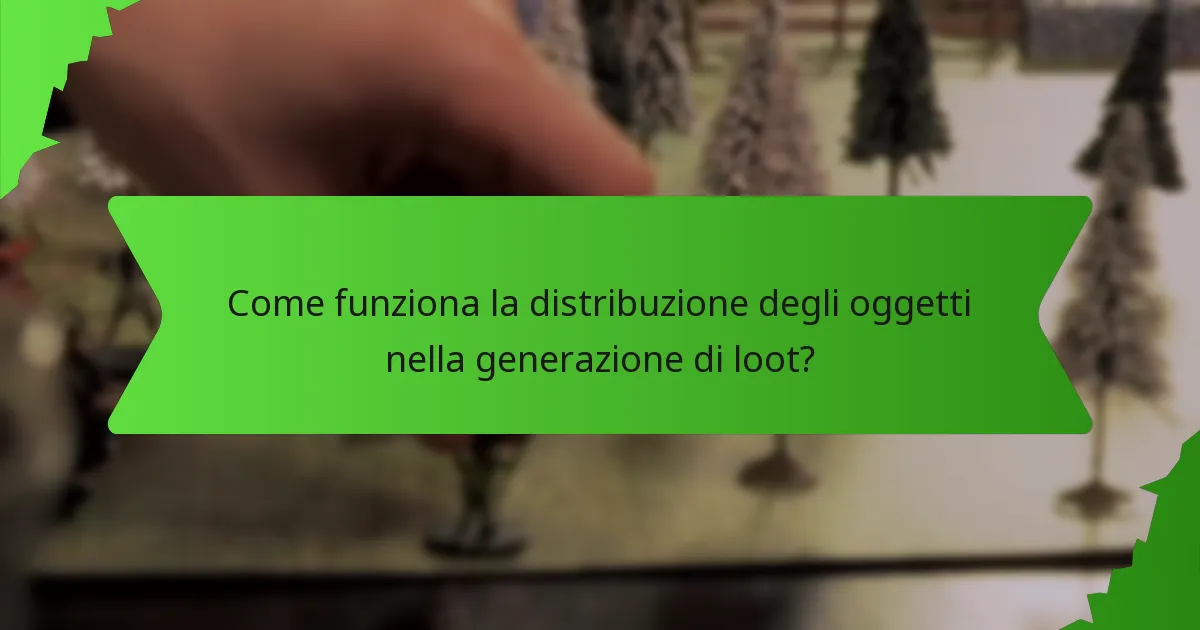 Come funziona la distribuzione degli oggetti nella generazione di loot?