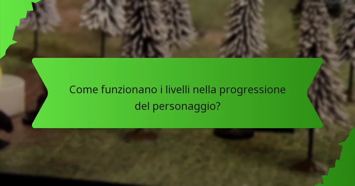 Come funzionano i livelli nella progressione del personaggio?