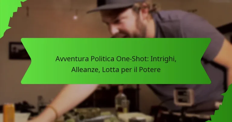 Avventura Politica One-Shot: Intrighi, Alleanze, Lotta per il Potere