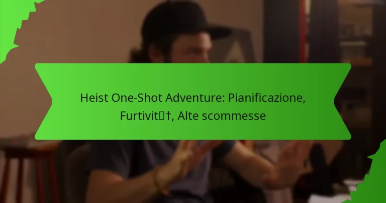 Heist One-Shot Adventure: Pianificazione, Furtività, Alte scommesse